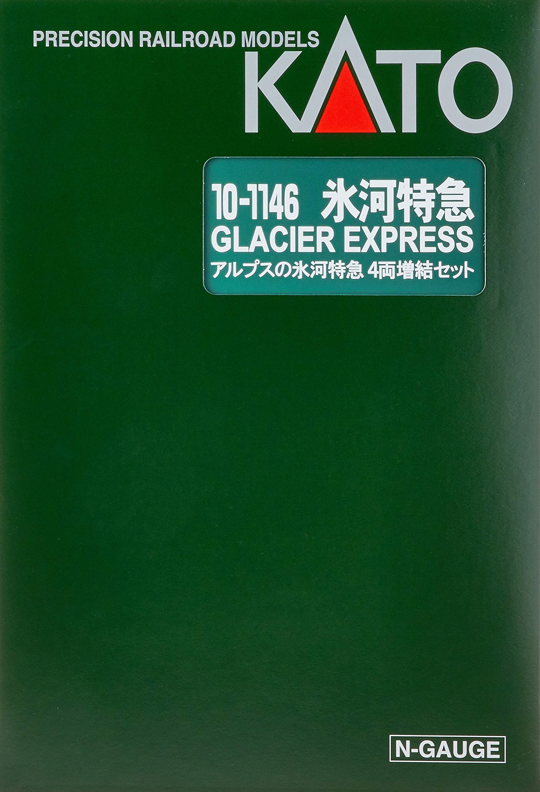 Kato N Gauge 4-Car Add-On for Alps Glacier Express Model 10-1146 Railway Passenger Car- Japan Figure Store - #1 Bring To You The Best Japanese Goods