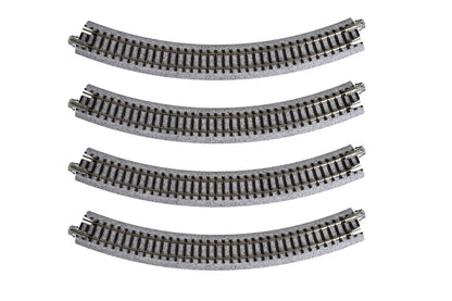 Kato N Gauge R249-45° Curved Track Set - 4 Pieces Model Railroad Supplies- Japan Figure Store - #1 Bring To You The Best Japanese Goods