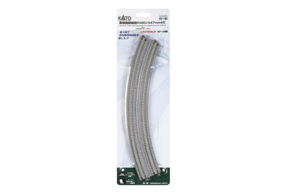Kato Railway Model Supplies - N Gauge Double Track Curved Line R480/447-45° - 2 Pieces- Japan Figure Store - #1 Bring To You The Best Japanese Goods