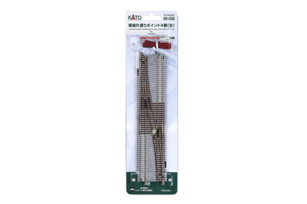 Kato N Gauge Double Track Single Left Crossing Point 4 Model Railway Supplies- Japan Figure Store - #1 Bring To You The Best Japanese Goods