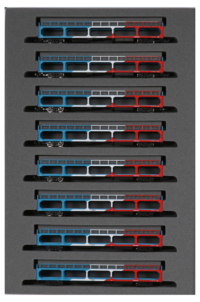 Kato N Gauge 8-Car Set Ku5000 Tricolor Railway Model Freight Car 10-1603- Japan Figure Store - #1 Bring To You The Best Japanese Goods