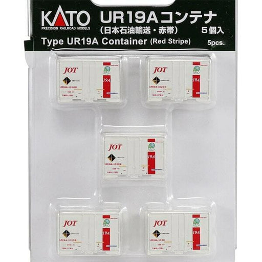 Kato N Scale Type Ur19a Container Japan Oil Transportation/red Stripe 5 Pcs- Japan Figure Store - #1 Bring To You The Best Japanese Goods