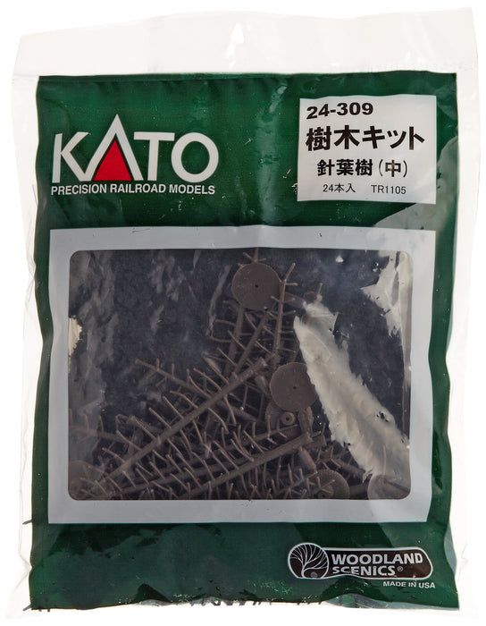 Kato Medium Conifer Tree Kit 24 Pieces - Diorama Supplies TR1105 24-309- Japan Figure Store - #1 Bring To You The Best Japanese Goods