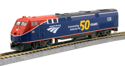Kato Ho GE P42 Model Train Amtrak Phase VI #108 50th Anniversary Logo Blue- Japan Figure Store - #1 Bring To You The Best Japanese Goods