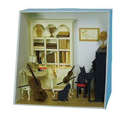 Kawada Pn109 Papernano Music Room Paper Craft Model- Japan Figure Store - #1 Bring To You The Best Japanese Goods