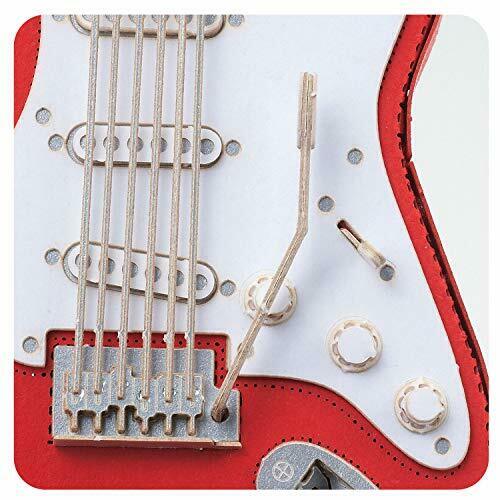 Kawada Pn-136 Papernano Electric Guitar Red Paper Craft Model- Japan Figure Store - #1 Bring To You The Best Japanese Goods