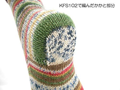 Opal Peace Socks Knitting Kit Set - Japan Wool (Kfs102) W/Needles (B) - Lollipop Green- Japan Figure Store - #1 Bring To You The Best Japanese Goods