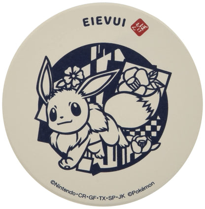 Pokemon Center Paper-Cutting Design Ceramic Water Absorption Coaster Eevee- Japan Figure Store - #1 Bring To You The Best Japanese Goods