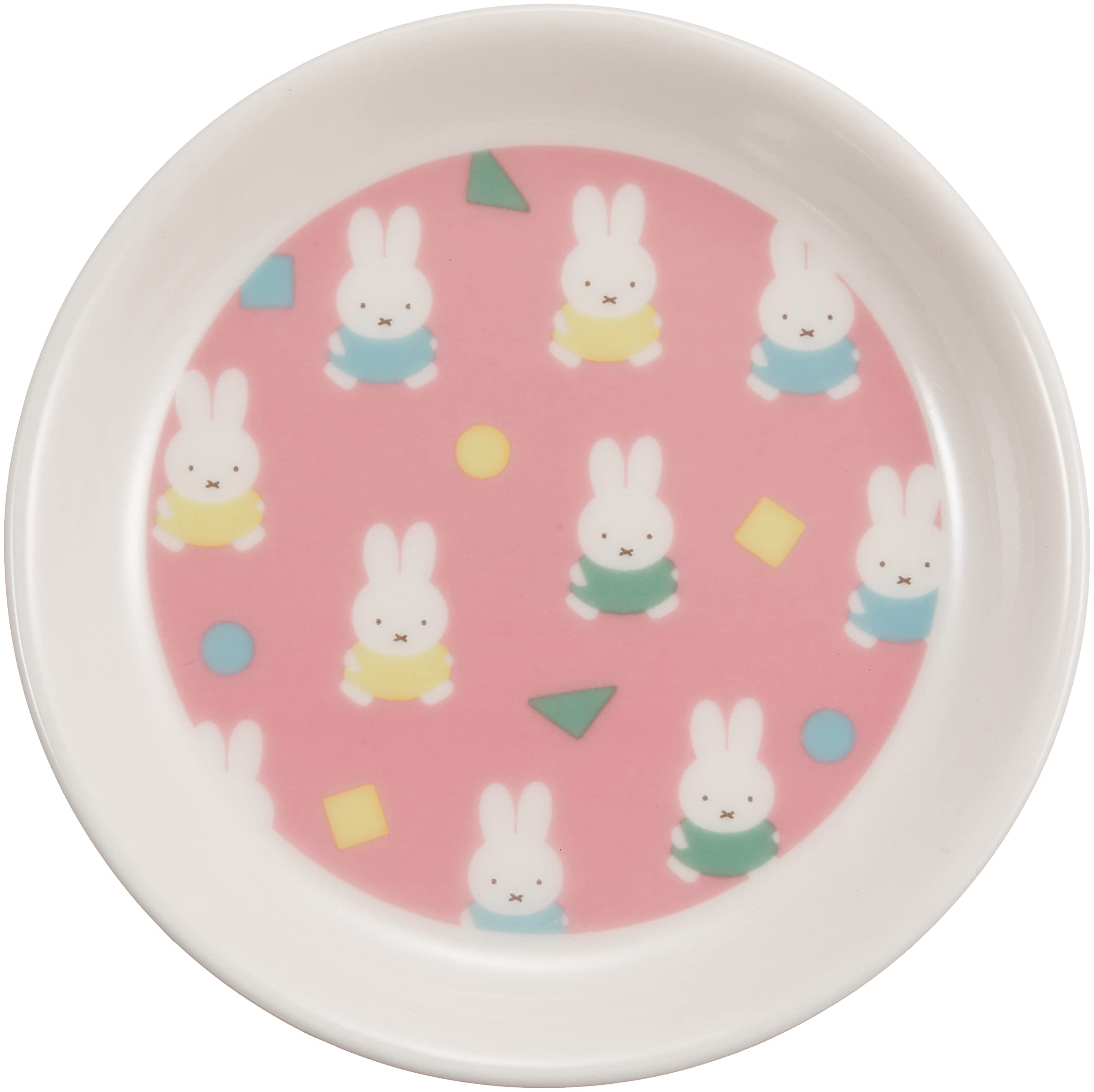 Kaneshotouki Dick Bruna Miffy Plate Mini 11cm Pink 403119- Japan Figure Store - #1 Bring To You The Best Japanese Goods