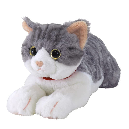 SUNLEMON Plush Doll Hiza Neko Sabashiro Gray/White Cat Size S- Japan Figure Store - #1 Bring To You The Best Japanese Goods