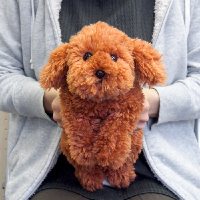 Sun Lemon Plush Doll Lap Dog Plush Hiza Wanko Toy Poodle Brown Tjn- Japan Figure Store - #1 Bring To You The Best Japanese Goods