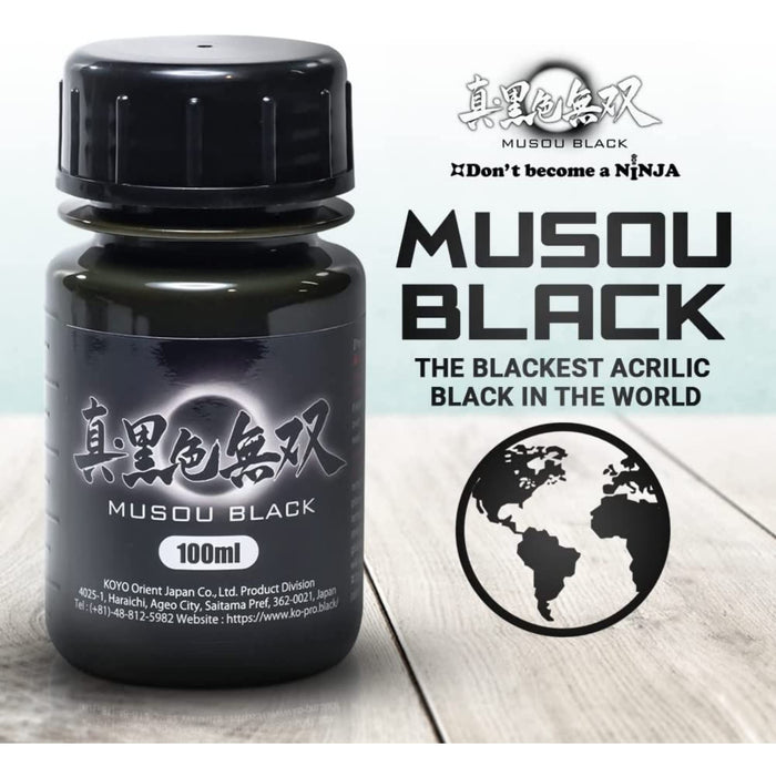 Koyo Orient Japan Shin Black Musou 100ml Japanese Black Acrylic Paint Products- Japan Figure Store - #1 Bring To You The Best Japanese Goods