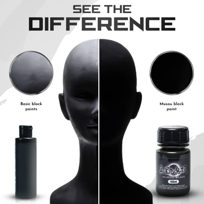 Koyo Orient Japan Shin Black Musou 100ml Japanese Black Acrylic Paint Products- Japan Figure Store - #1 Bring To You The Best Japanese Goods