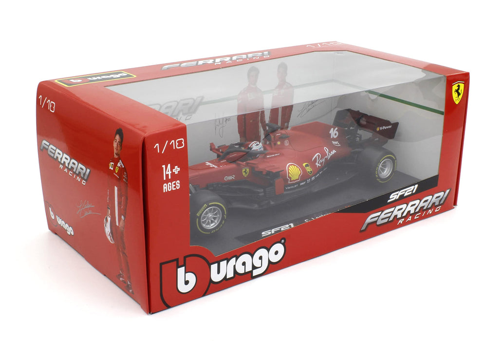 Kyosho Bburago 1/18 Ferrari Sf21 No.16 C. Leclerc 18-16809L- Japan Figure Store - #1 Bring To You The Best Japanese Goods