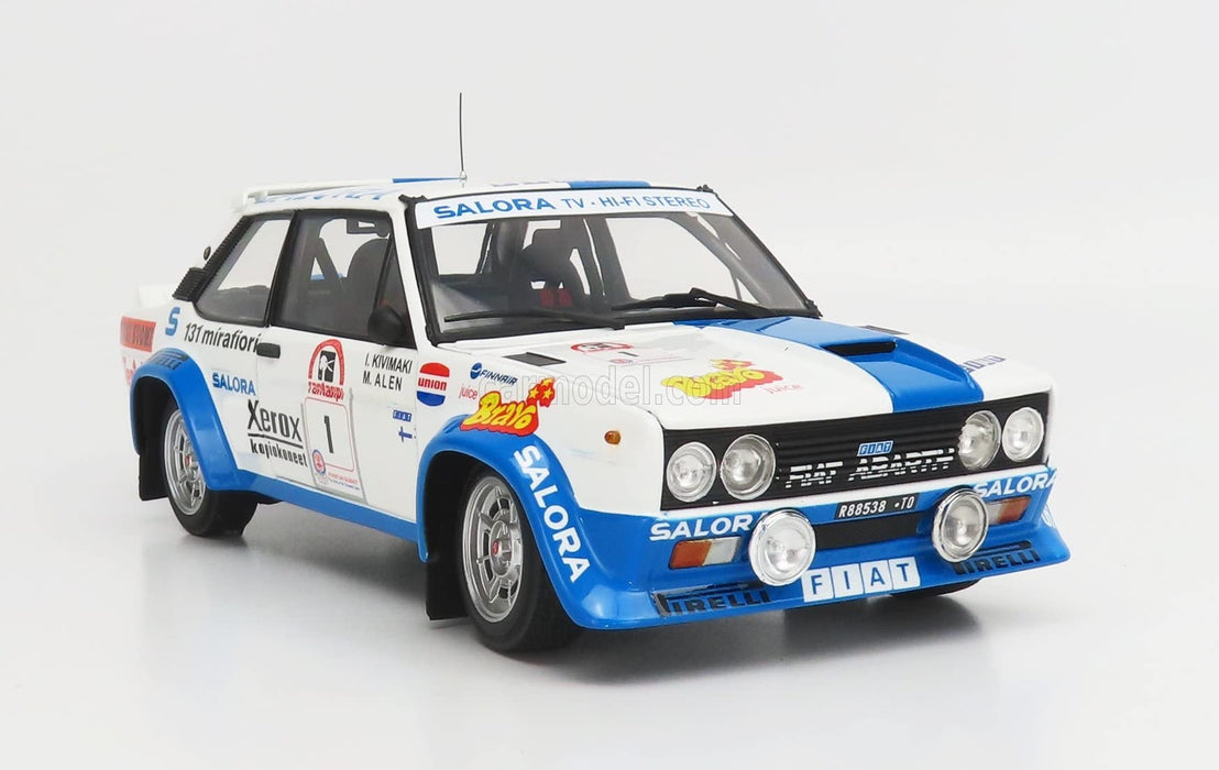 Kyosho 1/18 Fiat 131 Abarth 1980 1000Lakes #1- Japan Figure Store - #1 Bring To You The Best Japanese Goods
