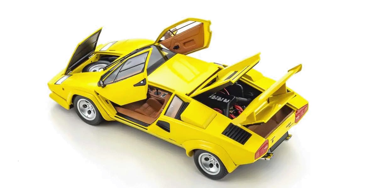 Kyosho 1/18 Lamborghini Countach Lp5000 Yellow- Japan Figure Store - #1 Bring To You The Best Japanese Goods