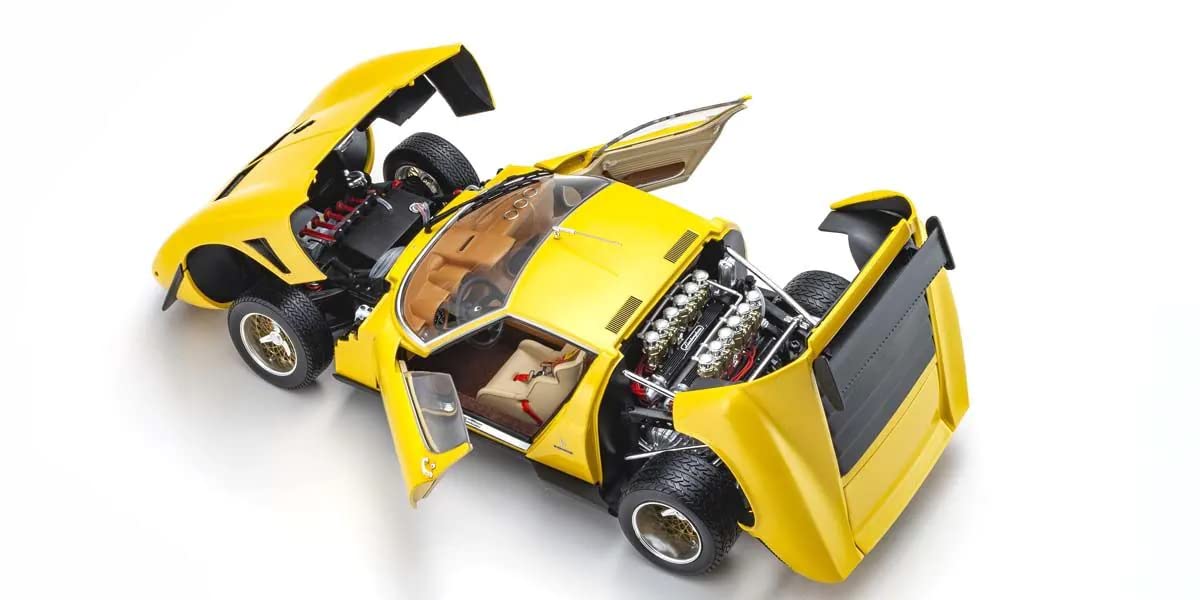 Kyosho 1/18 Lamborghini Miura Svr Yellow/Black- Japan Figure Store - #1 Bring To You The Best Japanese Goods