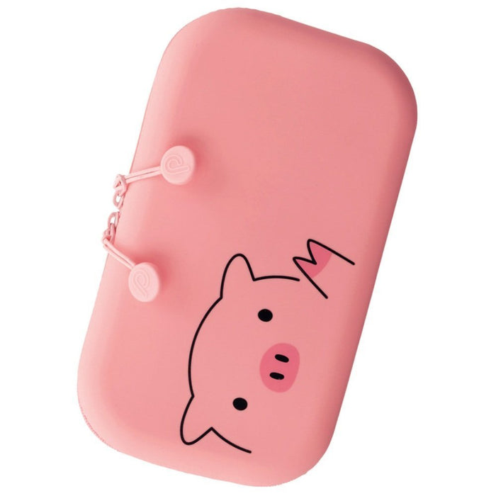 Lihit Lab Japan Zipper Pouch Punilab Pig A-7716-5 Bulk Set Of 3- Japan Figure Store - #1 Bring To You The Best Japanese Goods