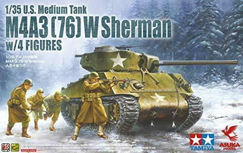 M4a3 76 W Sherman W/figuretamiya Plastic Model Kit- Japan Figure Store - #1 Bring To You The Best Japanese Goods