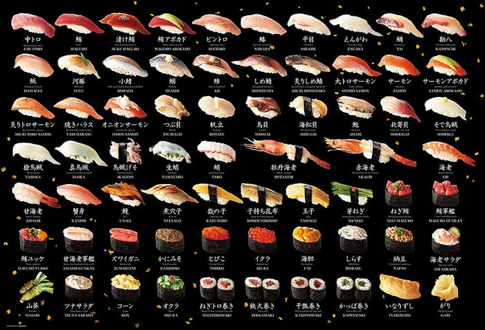 Beverly M81-624 Jigsaw Puzzle Types Of Sushi (1000 S-Pieces) Food Jigsaw Puzzle- Japan Figure Store - #1 Bring To You The Best Japanese Goods