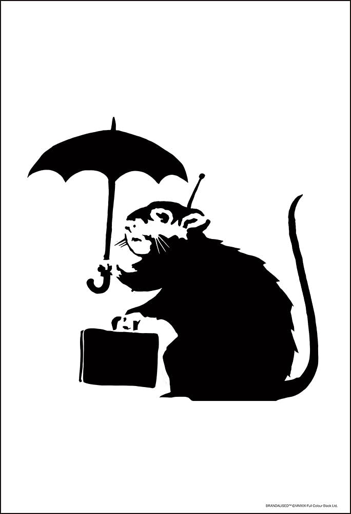 Beverly 83-112 Jigsaw Puzzle Banksy Umbrella Rat (300 Pieces) Jigsaw Puzzle Toy- Japan Figure Store - #1 Bring To You The Best Japanese Goods