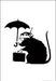 Beverly 83-112 Jigsaw Puzzle Banksy Umbrella Rat (300 Pieces) Jigsaw Puzzle Toy- Japan Figure Store - #1 Bring To You The Best Japanese Goods