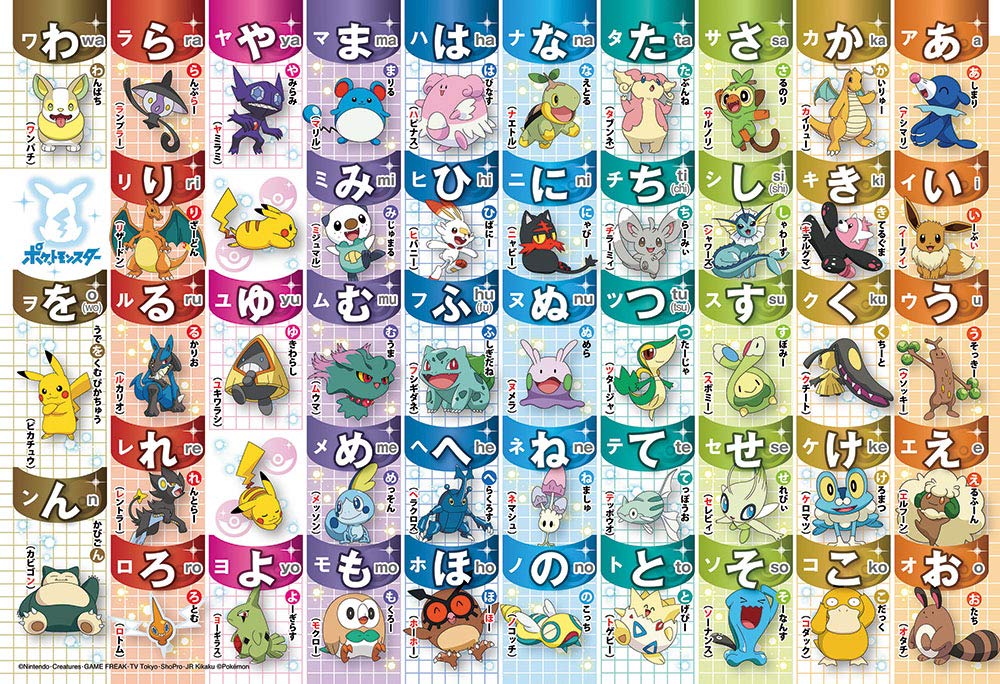 Beverly Jigsaw Puzzle 80-019 Pokemon Aiueo Japanese Hiragana Chart (80 L-Pieces) Hiragana Puzzle- Japan Figure Store - #1 Bring To You The Best Japanese Goods