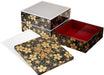 Maeju Japan Lacquerware Jubako 3-Tier Hana No Mai 21.5Cm Square 4-5 People 7R-773- Japan Figure Store - #1 Bring To You The Best Japanese Goods