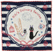 MARUSHIN Studio Ghibli Kiki'S Delivery Service 'Marine Blue Border' Mini Towel- Japan Figure Store - #1 Bring To You The Best Japanese Goods
