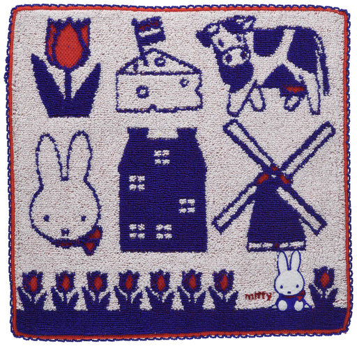 MARUSHIN Dick Bruna Miffy Mini Towel 'Dutch Motif'- Japan Figure Store - #1 Bring To You The Best Japanese Goods