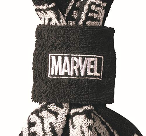 MARUSHIN Marvel Scarf Towel With Wristband Black- Japan Figure Store - #1 Bring To You The Best Japanese Goods