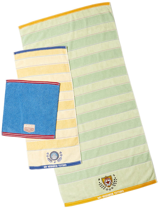 Towel Gift Set Denim Stitch Wt1P Ft1P And Bt1P My Neighbor Totoro- Japan Figure Store - #1 Bring To You The Best Japanese Goods