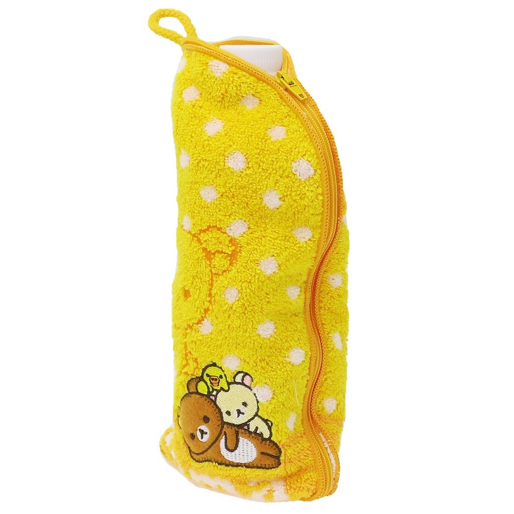 MARUSHIN Rilakkuma 'Happy Life Yellow' Towel With Zipper- Japan Figure Store - #1 Bring To You The Best Japanese Goods