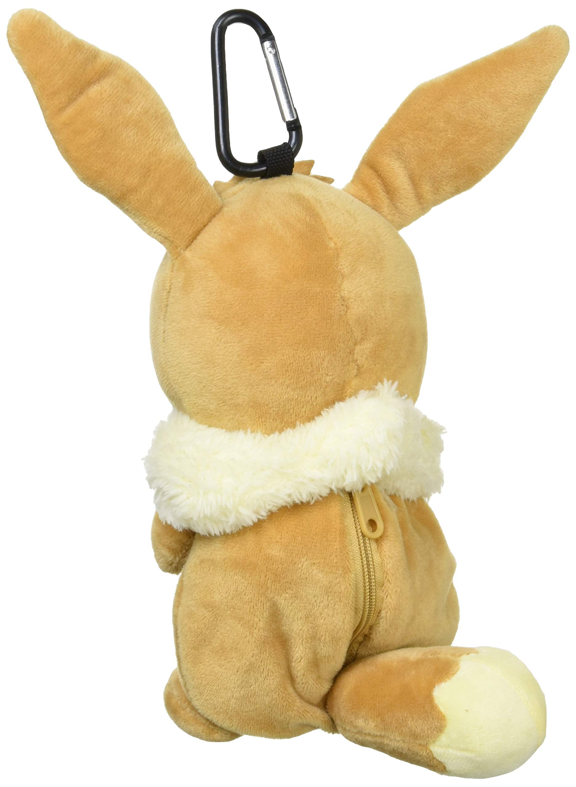 UNIQUE730 Pokemon Plush Pouch With Carabiner Eevee- Japan Figure Store - #1 Bring To You The Best Japanese Goods