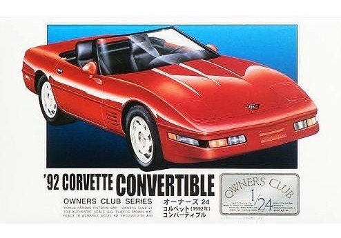 ARII Owners Club 1/24 22 1992 Corvette Convertible 1/24 Scale Kit Microace- Japan Figure Store - #1 Bring To You The Best Japanese Goods