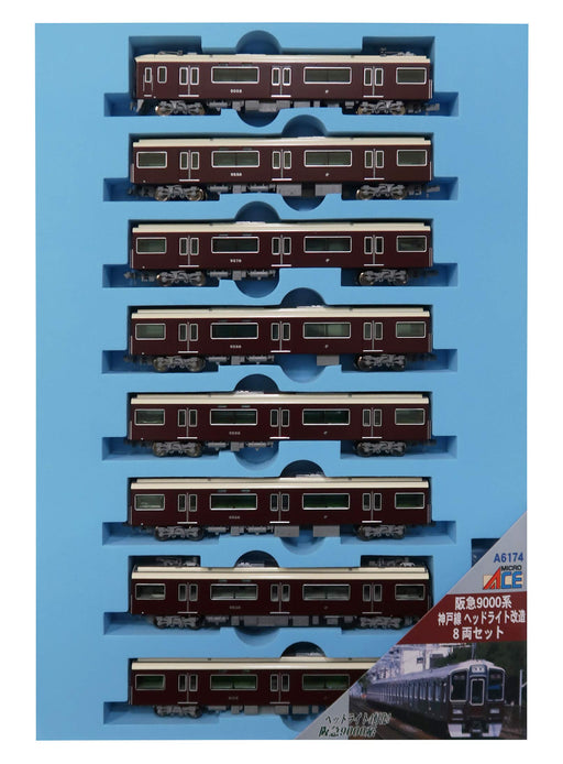 Microace N Gauge Hankyu 9000 Series Kobe Line Headlight Modification 8-Car Set A6174 Model Train Train- Japan Figure Store - #1 Bring To You The Best Japanese Goods
