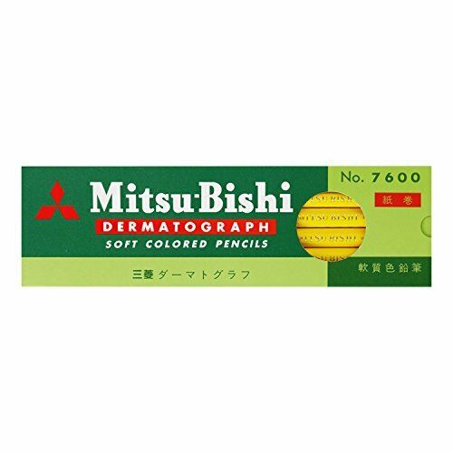 Mitsubishi Pencil Colored Pencil Oily Dermatograph No.7600 K7600.2 Yellow...- Japan Figure Store - #1 Bring To You The Best Japanese Goods
