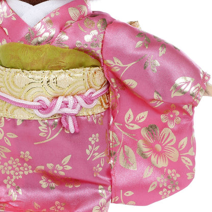 Sekiguchi Monchhichi Girl Plush Toy Furisode Style 20cm Height- Japan Figure Store - #1 Bring To You The Best Japanese Goods