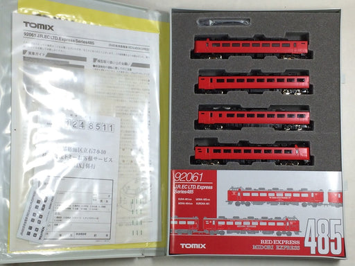 Tomytec N Gauge Vehicle 485 Series Red & Midori Limited Express Train Set 92061- Japan Figure Store - #1 Bring To You The Best Japanese Goods