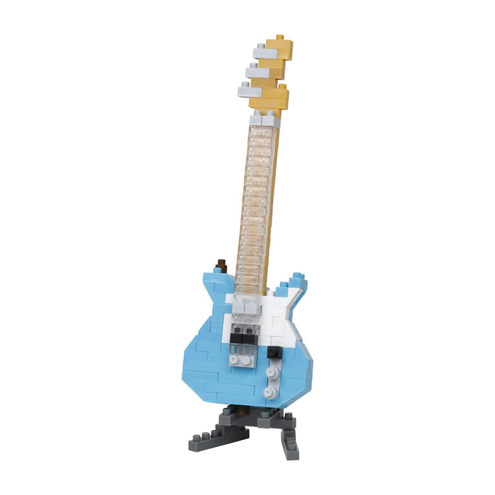 KAWADA Nbc-346 Nanoblock Electric Guitar Pastel Blue- Japan Figure Store - #1 Bring To You The Best Japanese Goods
