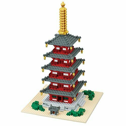 Nanoblock Five-storied Pangoda Deluxe Edition Nb031 - Japan Figure