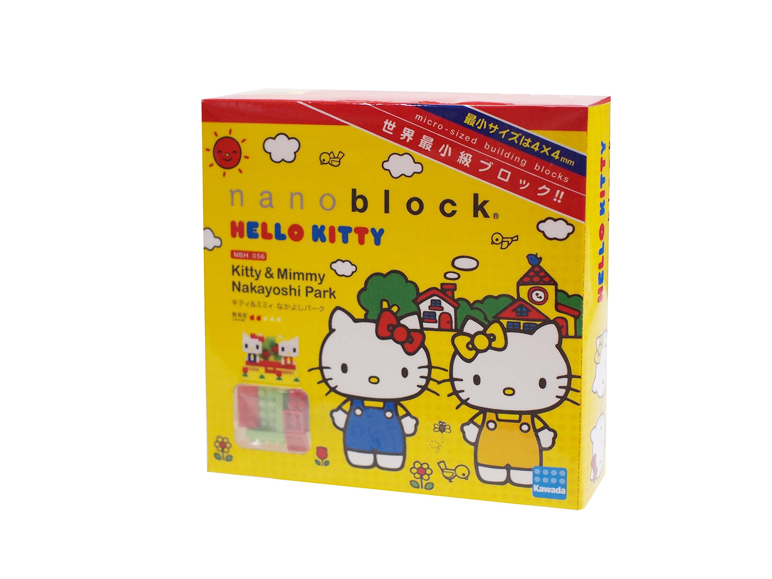 KAWADA Nbh-056 Nanoblock Block Art Hello Kitty And Mimmy Friend Park- Japan Figure Store - #1 Bring To You The Best Japanese Goods
