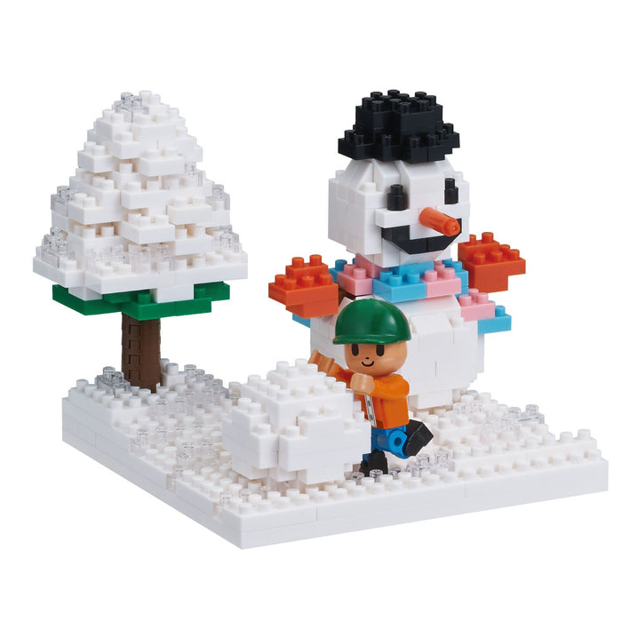 KAWADA Nbh-165 Nanoblock Stories Collection With Nanobbit Play In The Snow- Japan Figure Store - #1 Bring To You The Best Japanese Goods