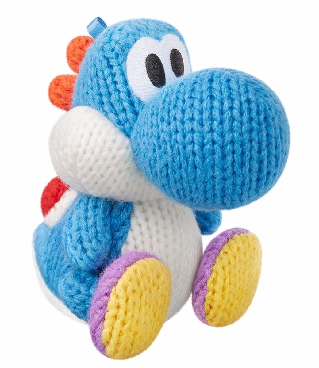 Nintendo Amiibo Yarn Yoshi Blue Yoshi's Woolly World 3ds Wii U Accessories - Japan Figure