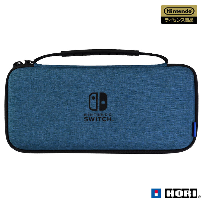 HORI Slim Hard Pouch Plus For Nintendo Switch / Nintendo Switch Oled Model Blue- Japan Figure Store - #1 Bring To You The Best Japanese Goods