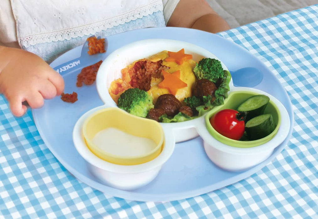 Kam Kasei Japan Nishiki Kasei Baby Tableware Spill Catch Plate Mickey Mouse- Japan Figure Store - #1 Bring To You The Best Japanese Goods