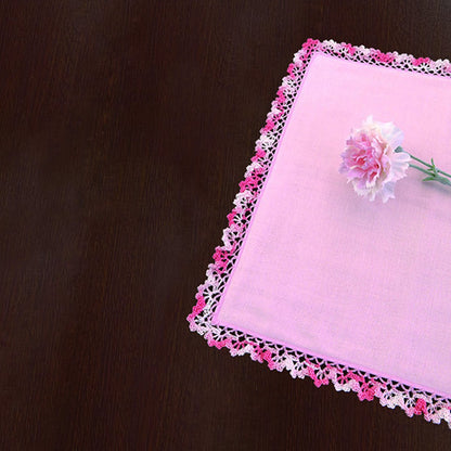 Olympus Thread Sakura Grass Edging Handkerchief Ak-36 Japan- Japan Figure Store - #1 Bring To You The Best Japanese Goods