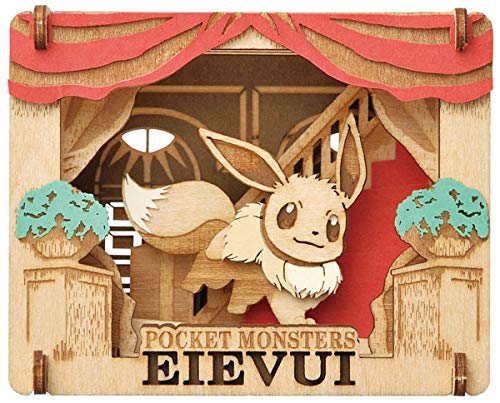 ENSKY Paper Theater Pt-W06 Wood Style Pokemon Eevee- Japan Figure Store - #1 Bring To You The Best Japanese Goods