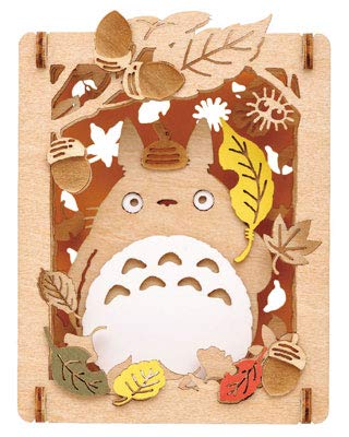 ENSKY Paper Theater Pt-W01 Wood Style Studio Ghibli My Neighbor Totoro Autumn Leaves- Japan Figure Store - #1 Bring To You The Best Japanese Goods