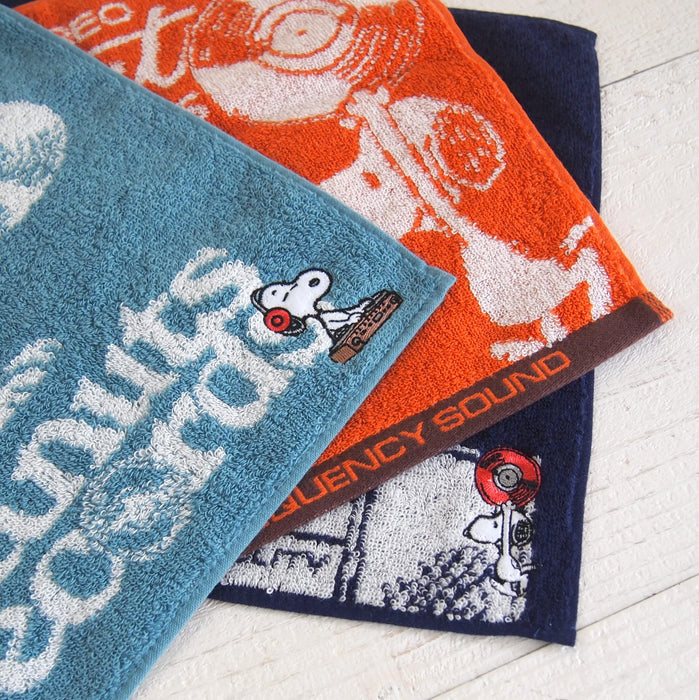Peanuts Snoopy Towel Handkerchief Records (Orange)- Japan Figure Store - #1 Bring To You The Best Japanese Goods